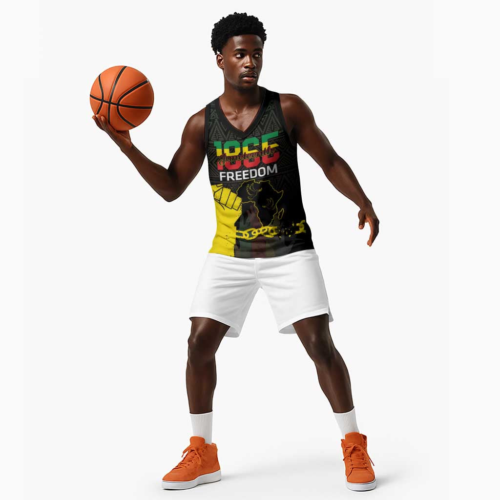 Juneteenth Freedom Day Basketball Jersey 1865 Black Independence African Pattern LT14