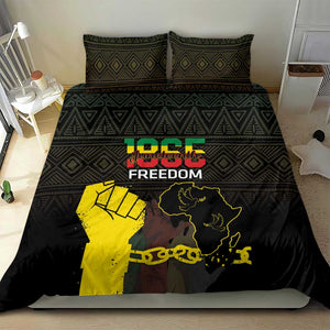 Juneteenth Freedom Day Bedding Set 1865 Black Independence African Pattern