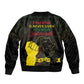 Juneteenth Freedom Day Bomber Jacket 1865 Black Independence African Pattern
