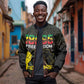 Juneteenth Freedom Day Bomber Jacket 1865 Black Independence African Pattern