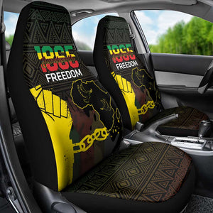 Juneteenth Freedom Day Car Seat Cover 1865 Black Independence African Pattern