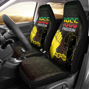 Juneteenth Freedom Day Car Seat Cover 1865 Black Independence African Pattern