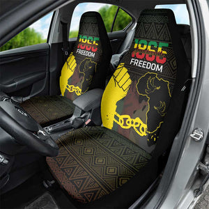 Juneteenth Freedom Day Car Seat Cover 1865 Black Independence African Pattern