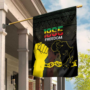 Juneteenth Freedom Day Garden Flag 1865 Black Independence African Pattern