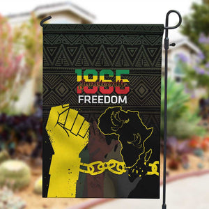 Juneteenth Freedom Day Garden Flag 1865 Black Independence African Pattern