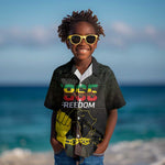 Juneteenth Freedom Day Kid Hawaiian Shirt 1865 Black Independence African Pattern