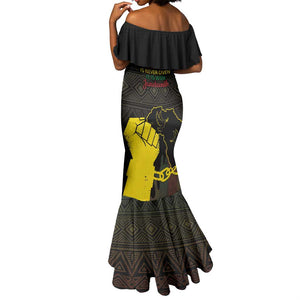 Juneteenth Freedom Day Mermaid Dress 1865 Black Independence African Pattern