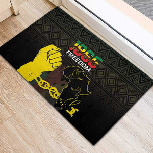 Juneteenth Freedom Day Rubber Doormat 1865 Black Independence African Pattern