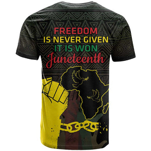 Juneteenth Freedom Day T shirt 1865 Black Independence African Pattern