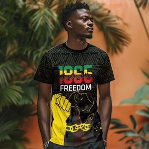 Juneteenth Freedom Day T shirt 1865 Black Independence African Pattern