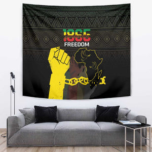 Juneteenth Freedom Day Tapestry 1865 Black Independence African Pattern