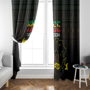 Juneteenth Freedom Day Window Curtain 1865 Black Independence African Pattern