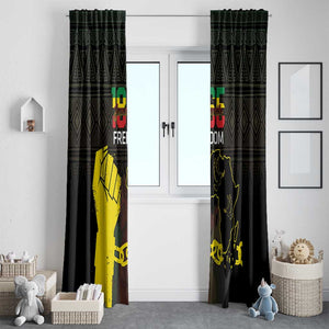 Juneteenth Freedom Day Window Curtain 1865 Black Independence African Pattern