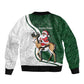 South Africa Christmas In July Bomber Jacket Geseende Kersfees Springbok Black Santa
