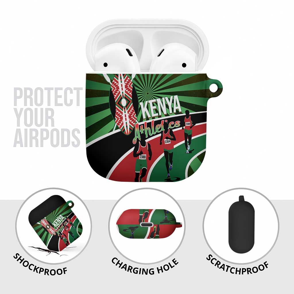 Athletics Kenya AirPods Case Maasai Shield Running Way