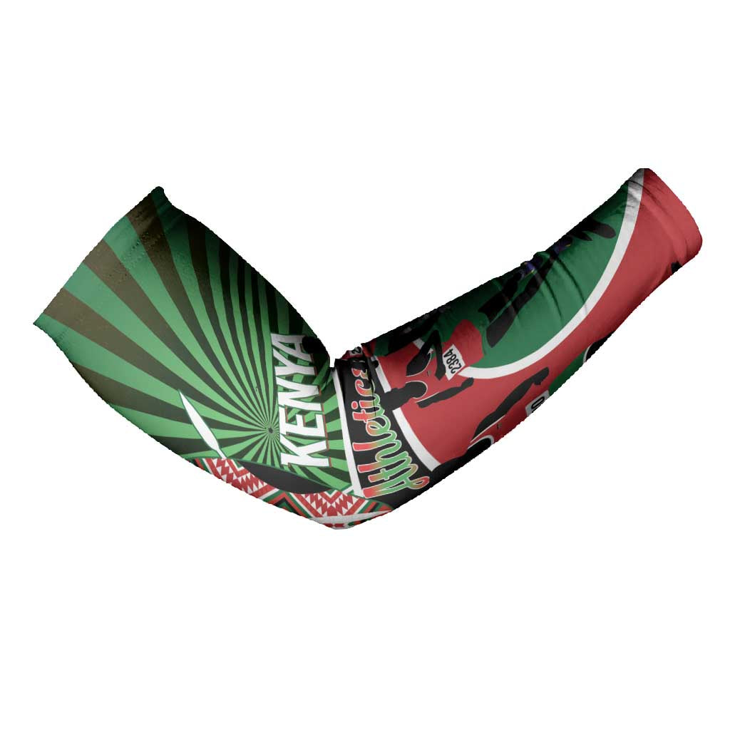 Athletics Kenya Arm Sleeves Maasai Shield Running Way