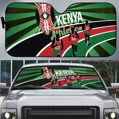 Athletics Kenya Auto Sun Shade Maasai Shield Running Way