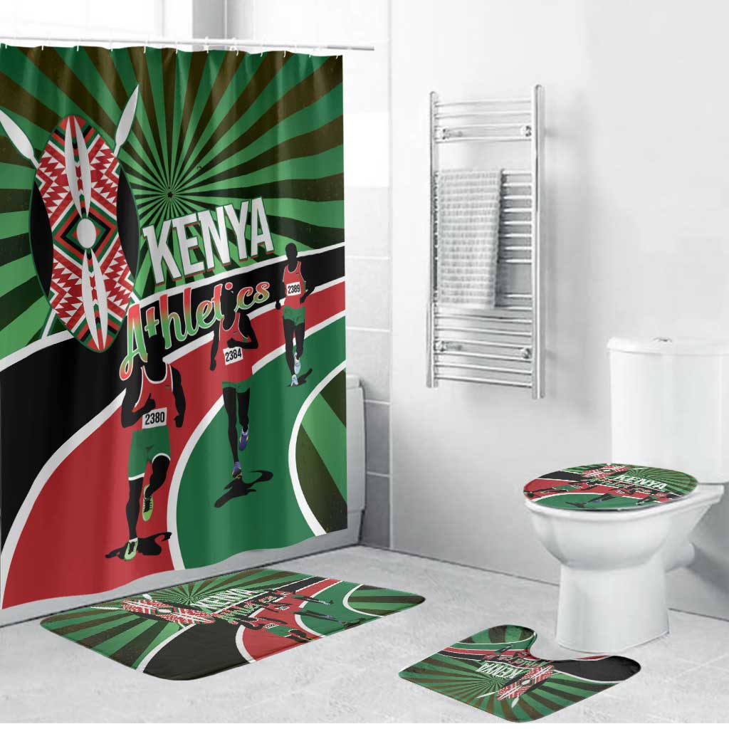 Athletics Kenya Bathroom Set Maasai Shield Running Way