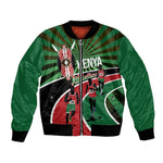 Afro Athletics Kenya Bomber Jacket Olono Maasai Shield Running Way - African Pride