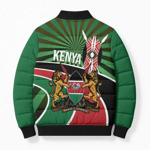Athletics Kenya Bomber Puffer Jacket Maasai Shield Running Way