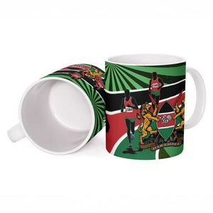 Athletics Kenya Ceramic Mug Maasai Shield Running Way