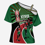 Athletics Kenya Cross Shoulder Shirt Maasai Shield Running Way