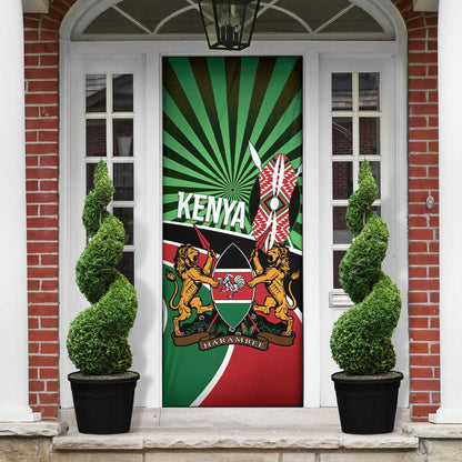 Athletics Kenya Door Cover Maasai Shield Running Way
