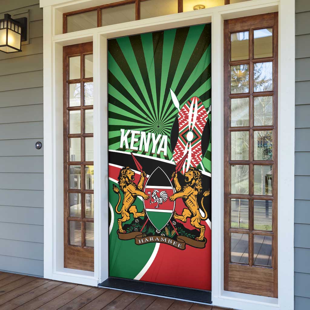 Athletics Kenya Door Cover Maasai Shield Running Way