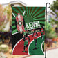 Afro Athletics Kenya Garden Flag Olono Maasai Shield Running Way - African Pride
