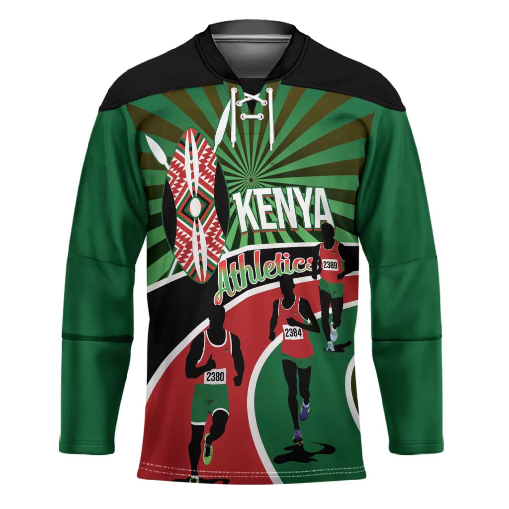 Athletics Kenya Hockey Jersey Maasai Shield Running Way