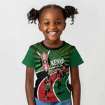 Afro Athletics Kenya Kid T shirt Olono Maasai Shield Running Way - African Pride