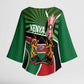 Athletics Kenya Kimono Sleeve Blouse Maasai Shield Running Way