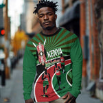 Afro Athletics Kenya Long Sleeve Shirt Olono Maasai Shield Running Way - African Pride