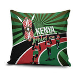 Athletics Kenya Pillow Cover Maasai Shield Running Way