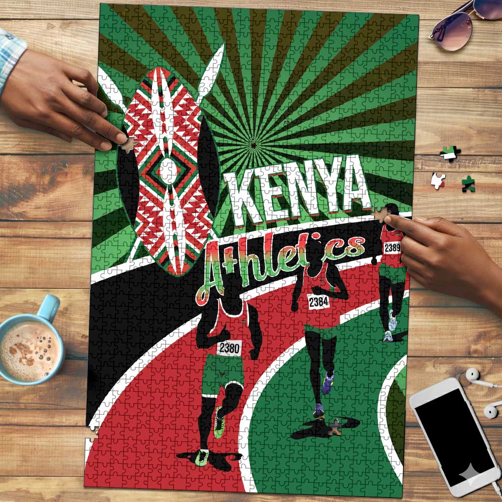 Athletics Kenya Puzzle Maasai Shield Running Way