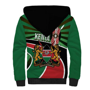 Afro Athletics Kenya Sherpa Hoodie Olono Maasai Shield Running Way - African Pride