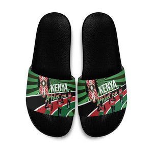 Athletics Kenya Slide Sandals Maasai Shield Running Way