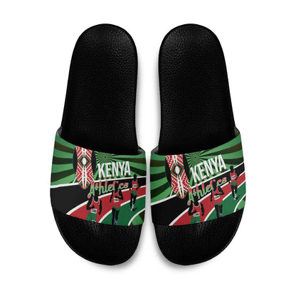 Athletics Kenya Slide Sandals Maasai Shield Running Way