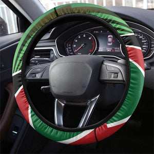 Afro Athletics Kenya Steering Wheel Cover Olono Maasai Shield Running Way - African Pride