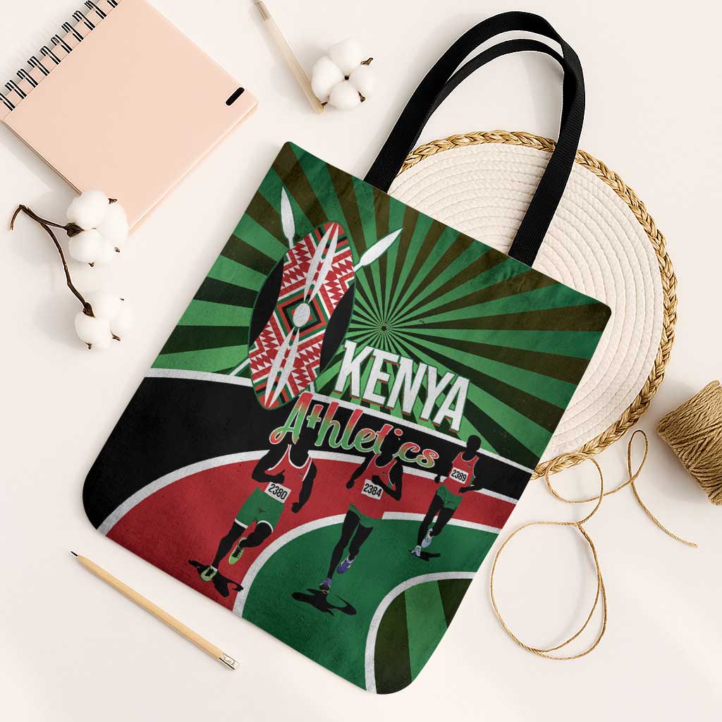 Athletics Kenya Tote Bag Maasai Shield Running Way