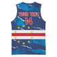 Custom Cape Verde Football Basketball Jersey Blue Sharks Mascot LT14