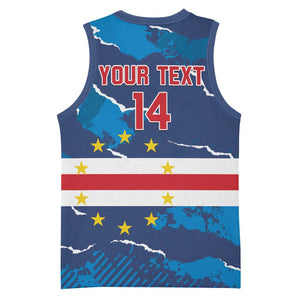 Custom Cape Verde Football Basketball Jersey Blue Sharks Mascot LT14