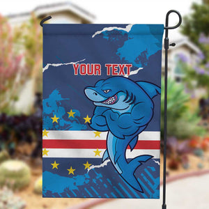 Custom Cape Verde Football Garden Flag Blue Sharks Mascot