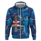 Custom Cape Verde Football Hoodie Blue Sharks Mascot