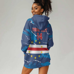 Custom Cape Verde Football Hoodie Dress Blue Sharks Mascot