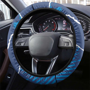 Cape Verde Football Steering Wheel Cover Blue Sharks Mascot