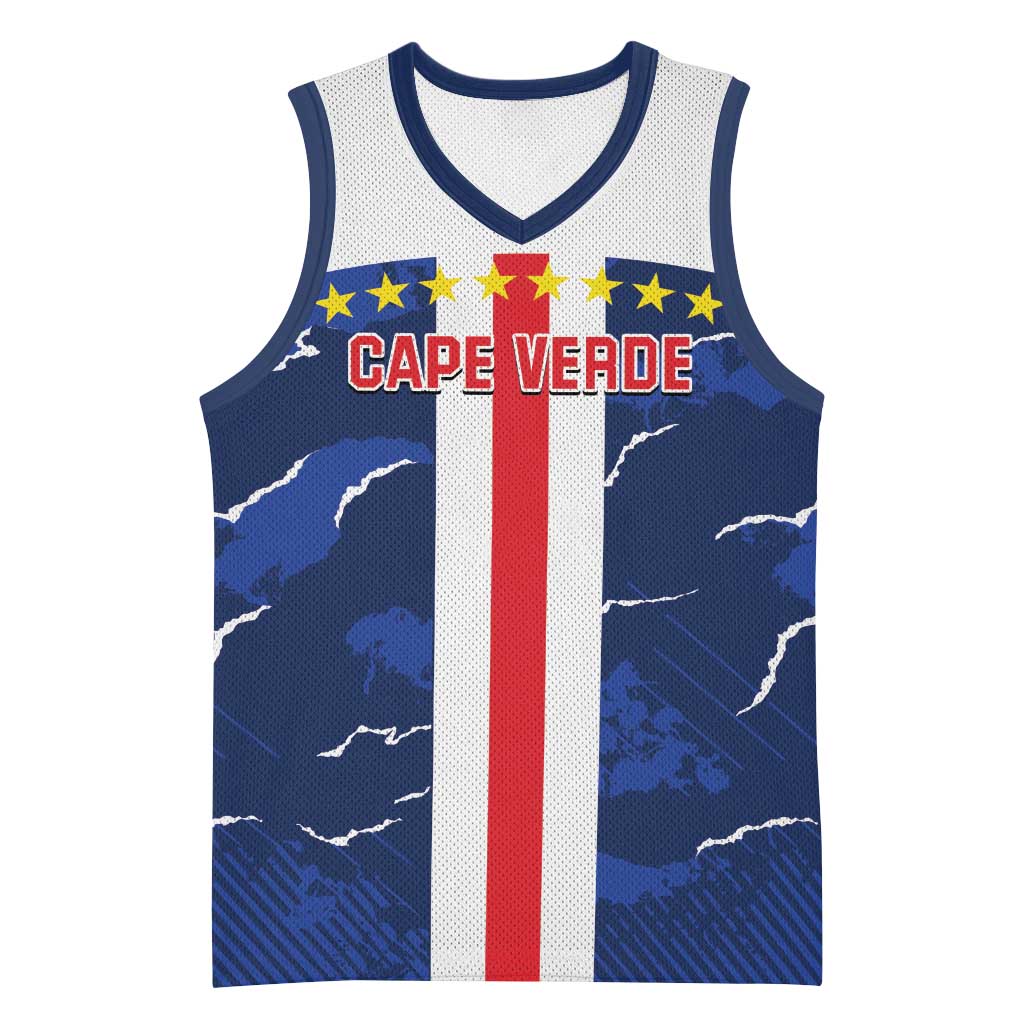 Custom Cape Verde Football Basketball Jersey Blue Sharks Sporty LT14