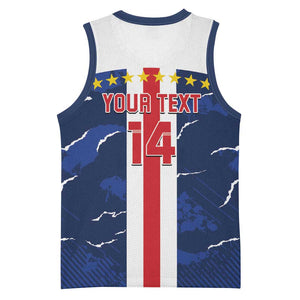 Custom Cape Verde Football Basketball Jersey Blue Sharks Sporty LT14