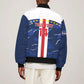 Custom Cape Verde Football Bomber Jacket Blue Sharks Sporty