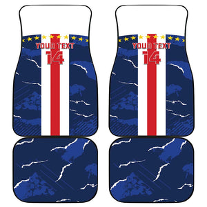 Custom Cape Verde Football Car Mats Blue Sharks Sporty